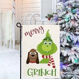 Merry Grinch Christmas Yard Garden Flag New